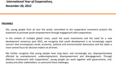 Youth Statement 2012